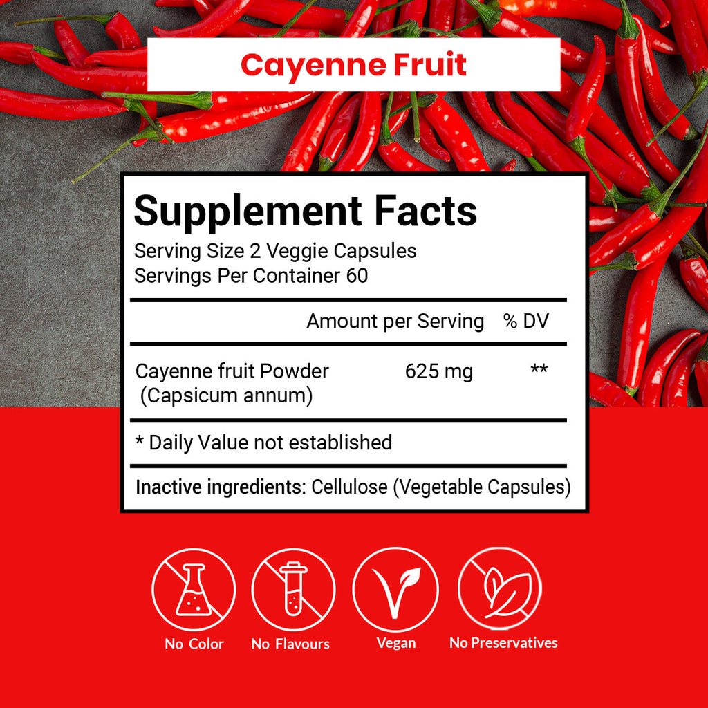 Cayenne Fruit Capsules (Vegetarian, Powder)