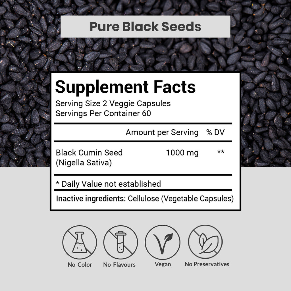 Black Seed Capsules (Vegetarian, Full Herb)