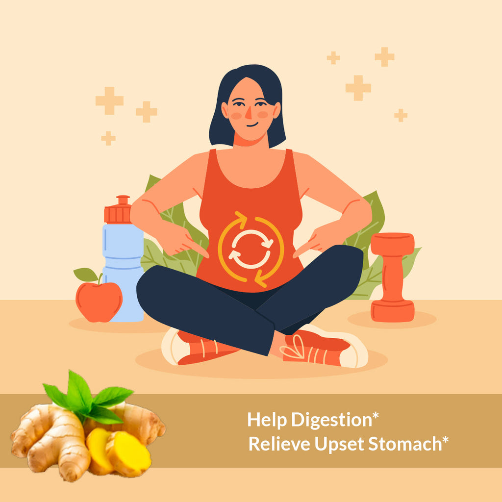 Pure Ginger Capsules (Vegetarian, Powder)