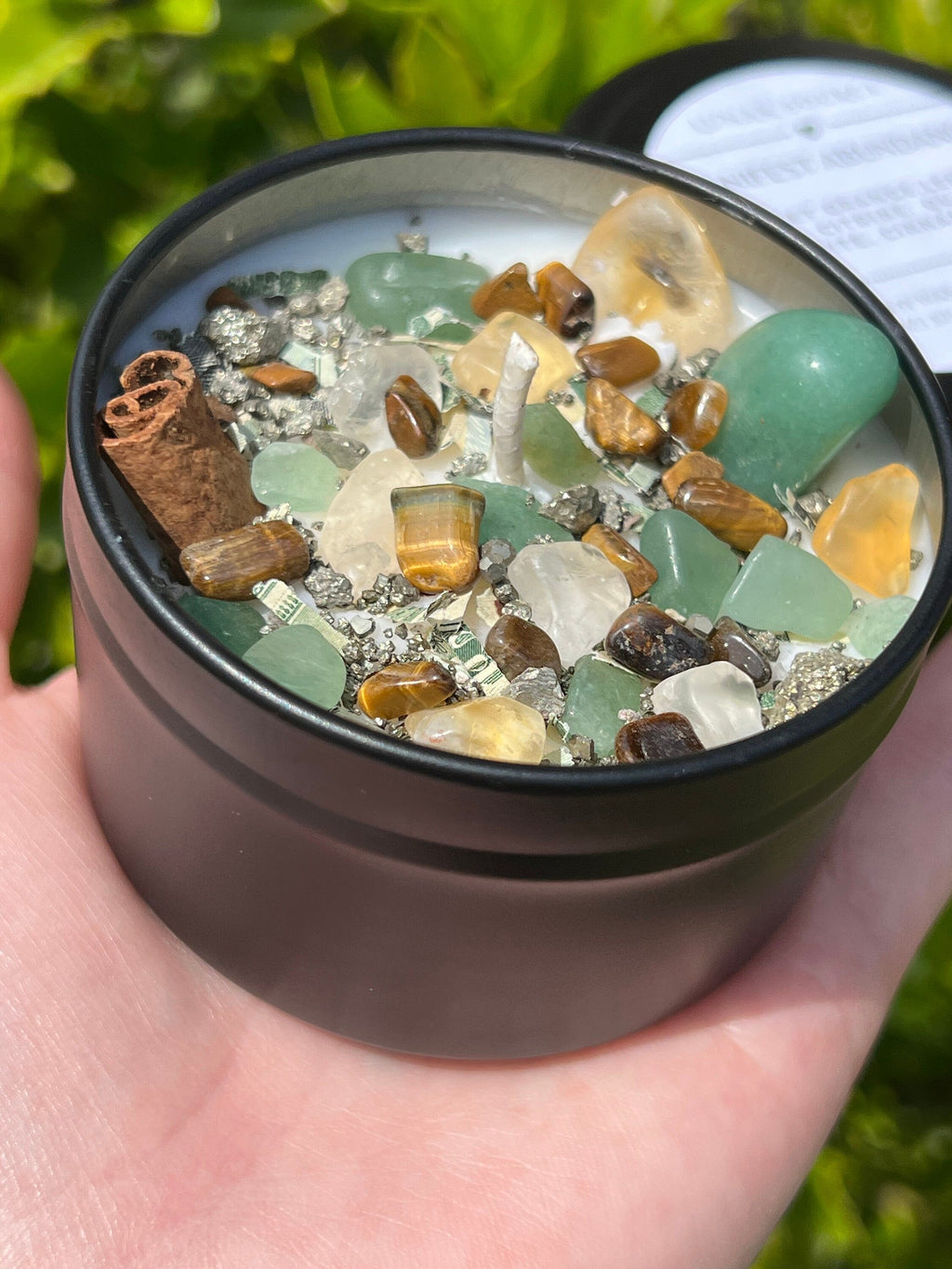 Rich Witch Manifestation Money Magick Intention Candle | Ritual Altar Crystal Spell Infused Scented Witchy Gift Wealth Abundance Prosperity