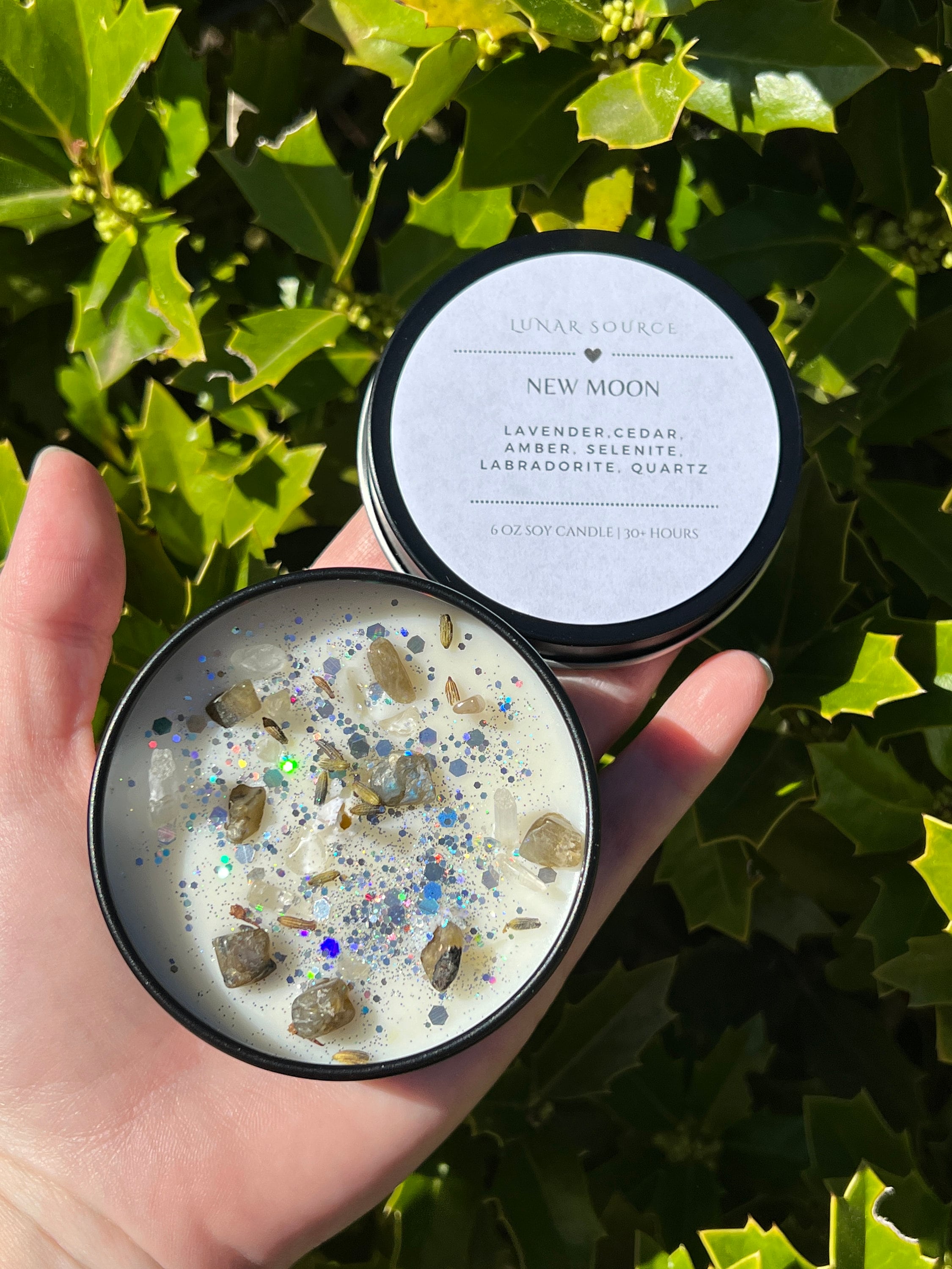 New Moon Magick Ritual Candle | Witchcraft Altar Spell Lunar Cycle Magic Gift Scented Intention Soy Herbal Candle | Deity Hekate Devotional