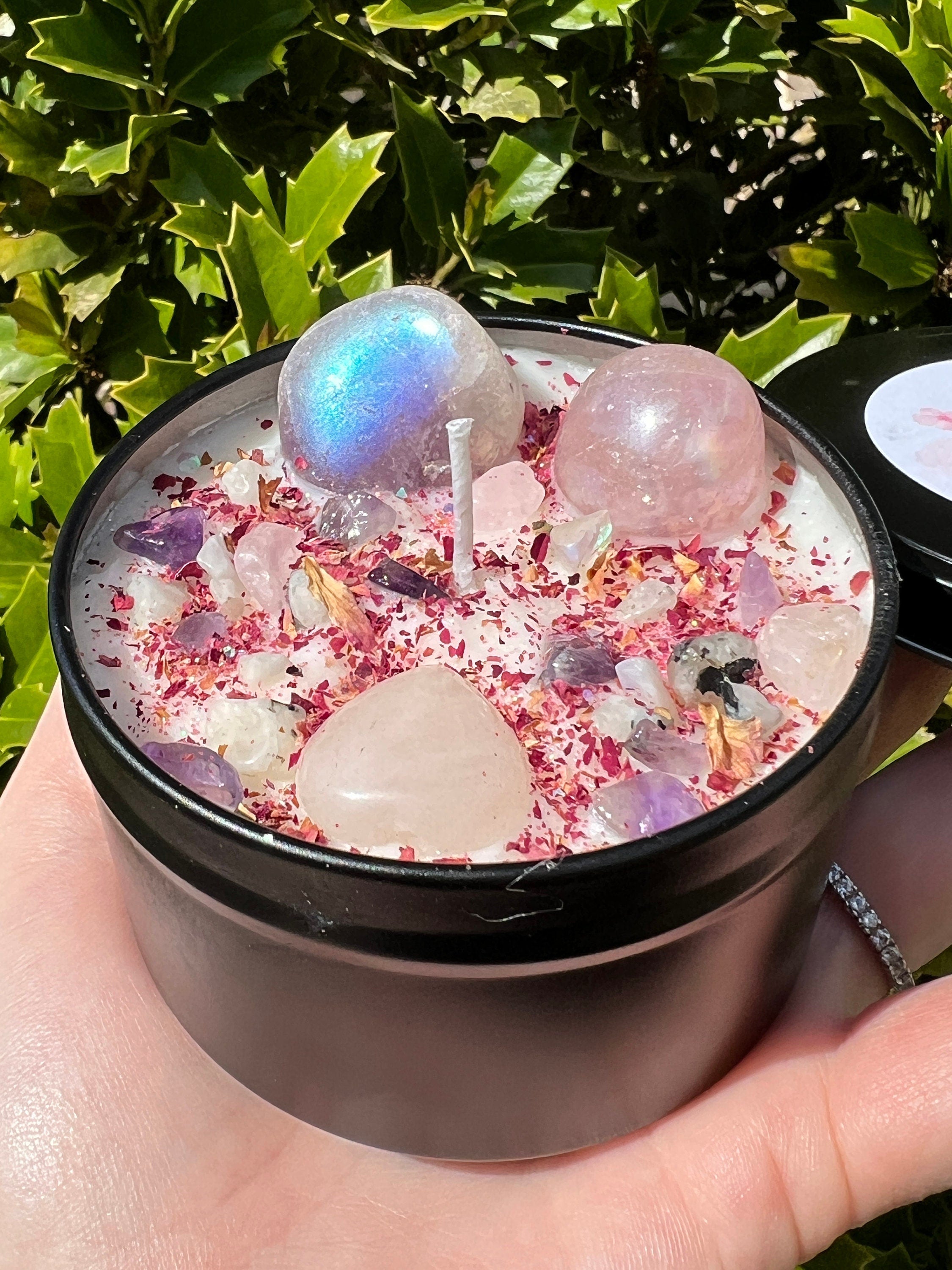 Happy Mother's Day Crystal Candle | Celebrate Wife Sister New Mom Birthday Motherhood Gift For Her | Witchy Woman Altar Spell Magic Scented