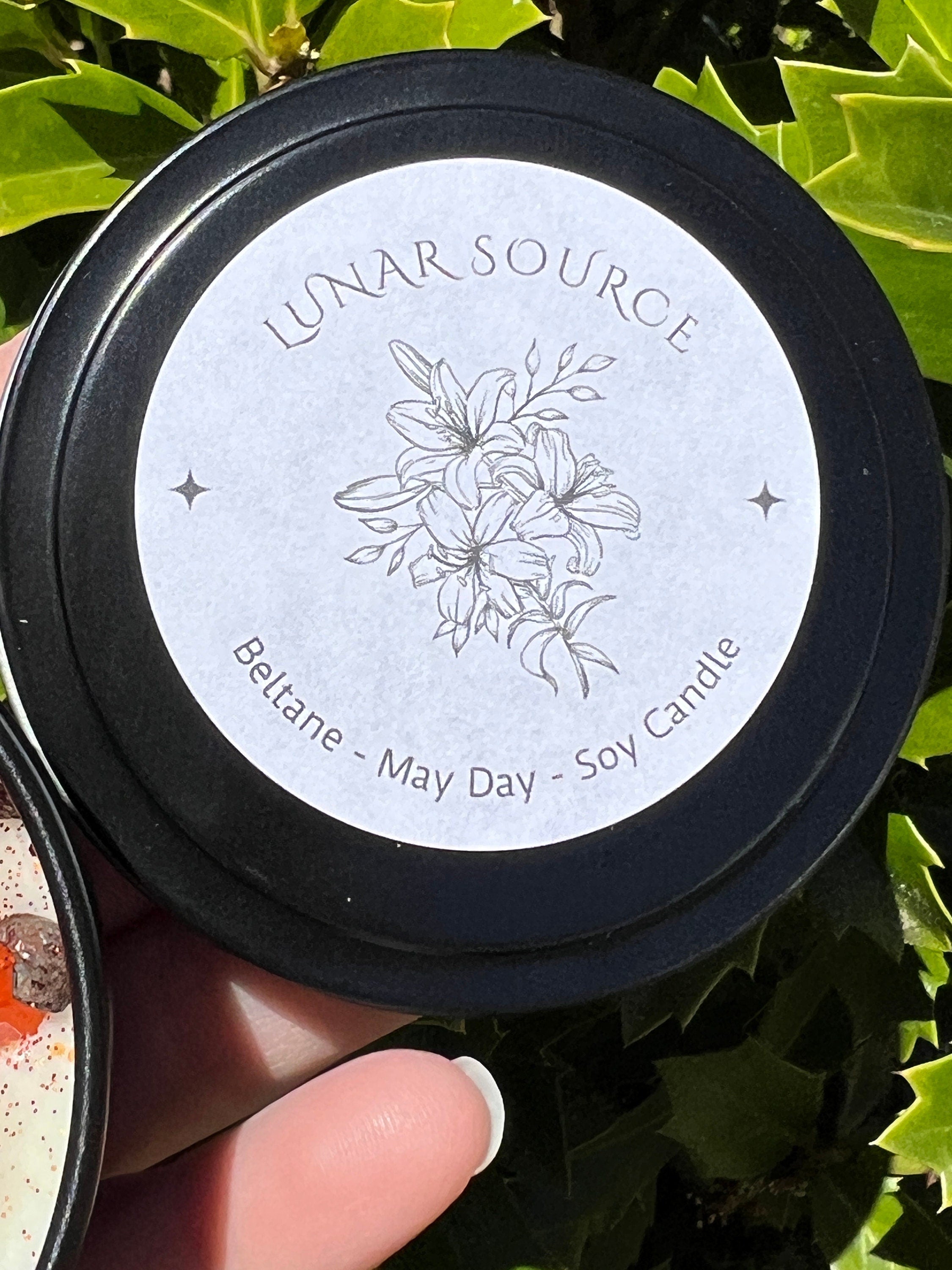 Beltane May Day Fire Festival Candle | Herbal Intention Pagan Sabbat Ritual Altar Tool Crystal Stone Scented Soy Gift Celtic Irish Beltaine