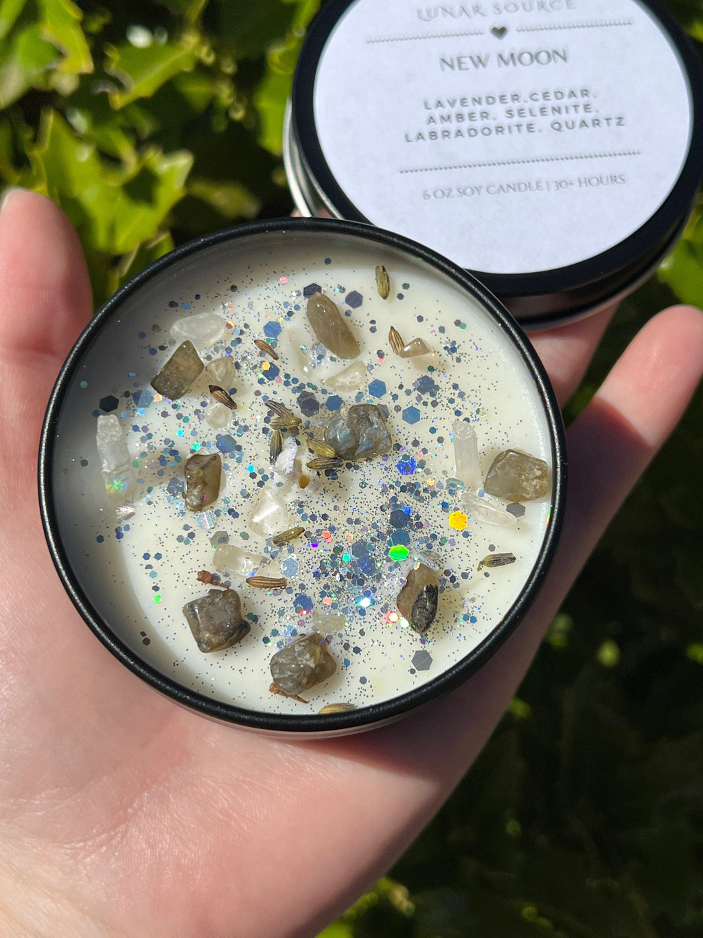 New Moon Magick Ritual Candle | Witchcraft Altar Spell Lunar Cycle Magic Gift Scented Intention Soy Herbal Candle | Deity Hekate Devotional
