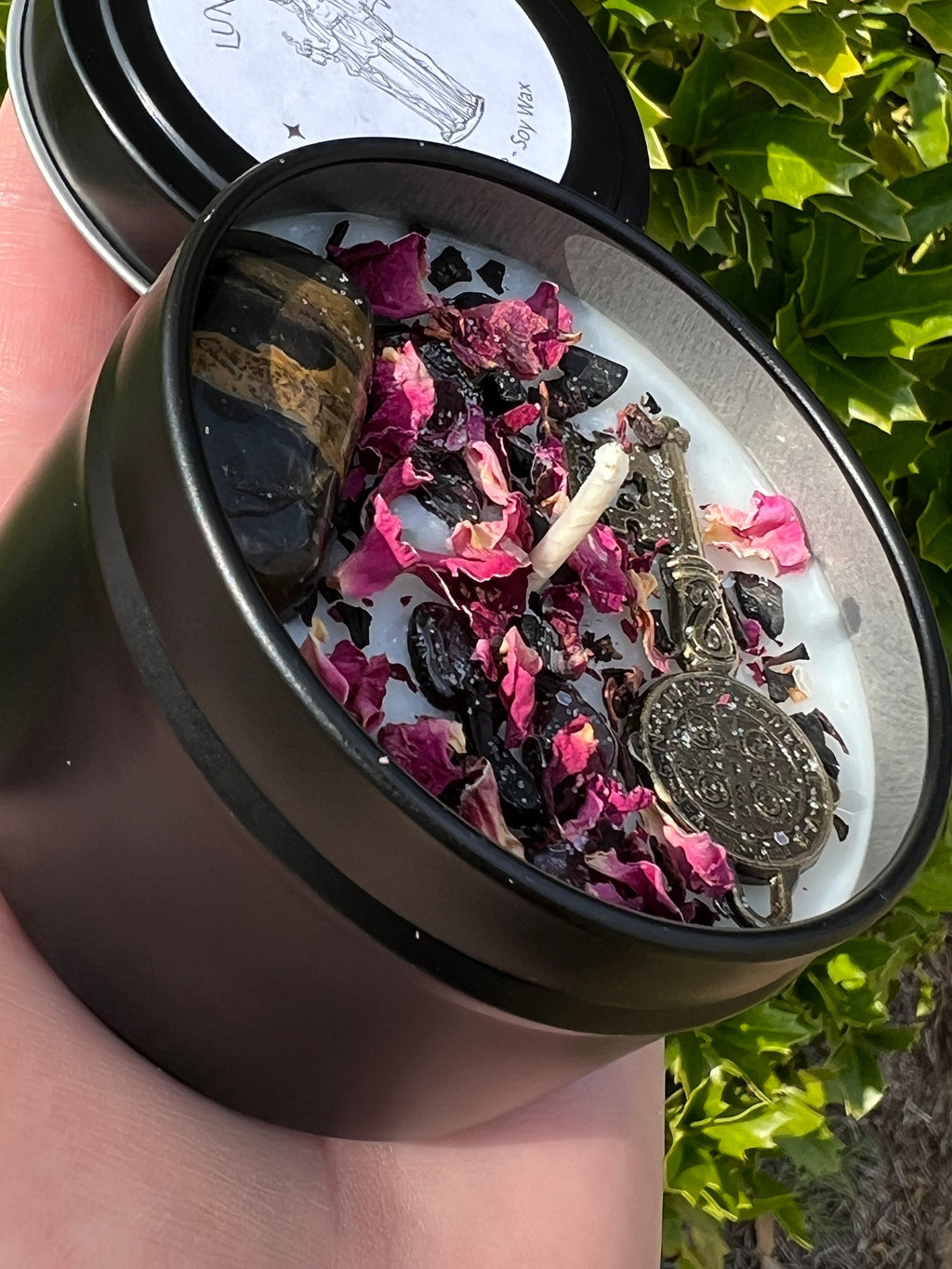 Hekate Dark Moon Goddess Candle | Hecate Witchcraft Pagan Queen Crossroad Keys Witches Witchcraft Herbal Intention Spell Ritual Altar Gift