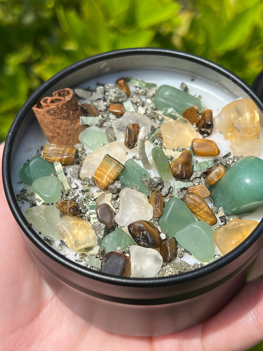 Rich Witch Manifestation Money Magick Intention Candle | Ritual Altar Crystal Spell Infused Scented Witchy Gift Wealth Abundance Prosperity