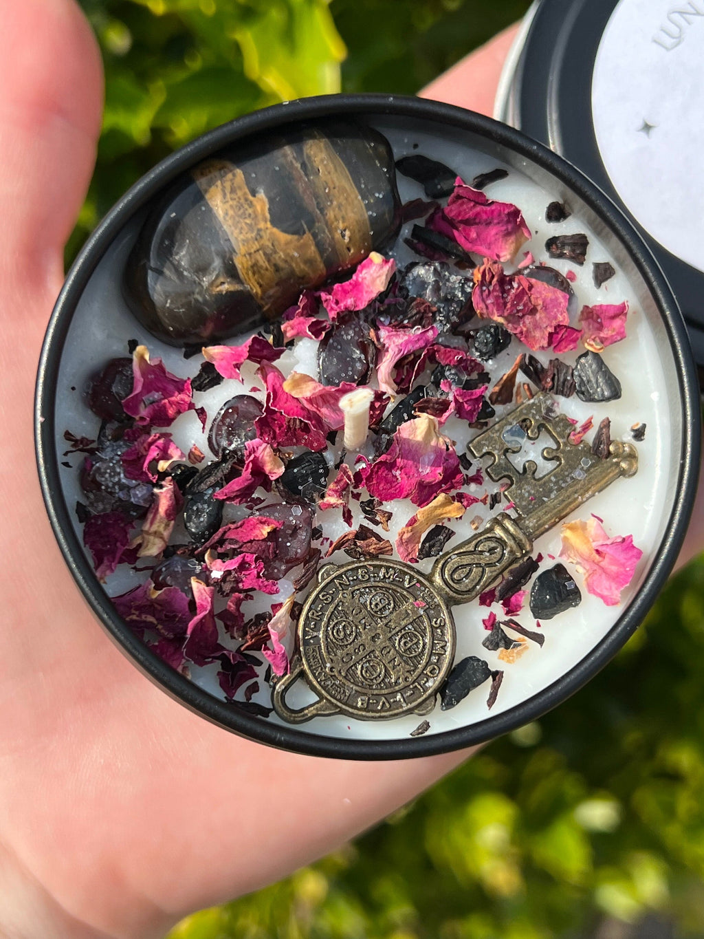 Hekate Dark Moon Goddess Candle | Hecate Witchcraft Pagan Queen Crossroad Keys Witches Witchcraft Herbal Intention Spell Ritual Altar Gift
