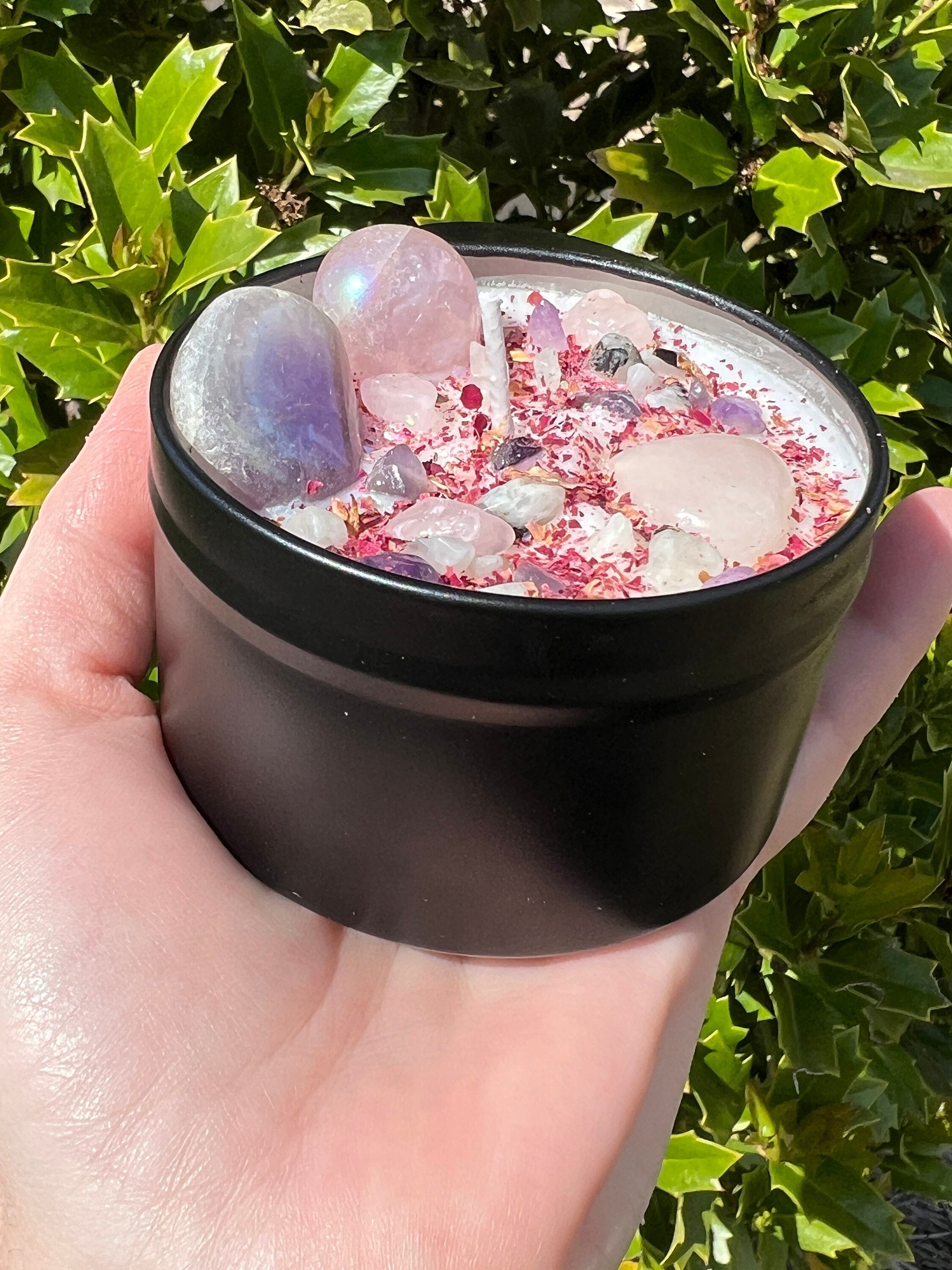 Happy Mother's Day Crystal Candle | Celebrate Wife Sister New Mom Birthday Motherhood Gift For Her | Witchy Woman Altar Spell Magic Scented