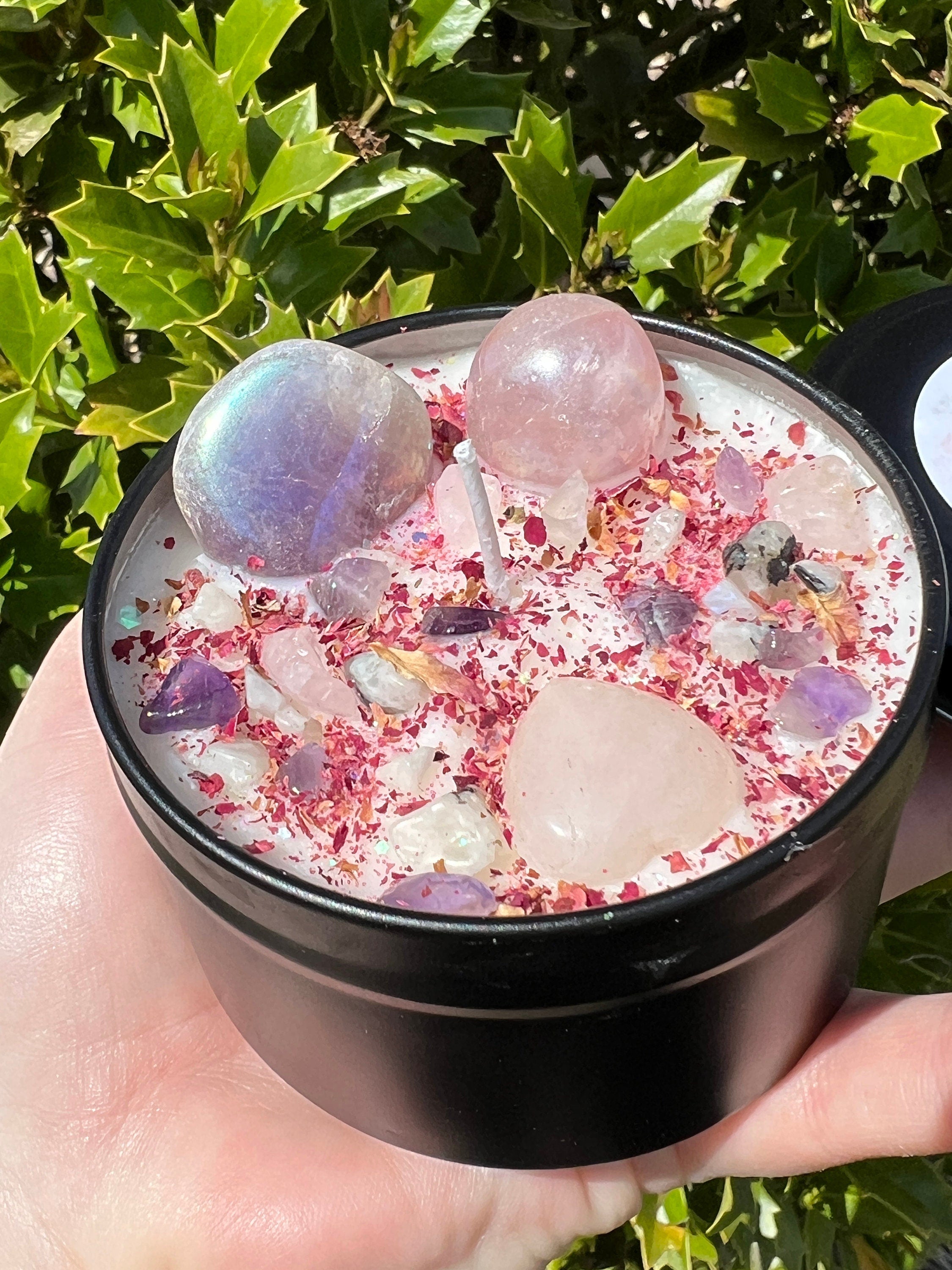 Happy Mother's Day Crystal Candle | Celebrate Wife Sister New Mom Birthday Motherhood Gift For Her | Witchy Woman Altar Spell Magic Scented