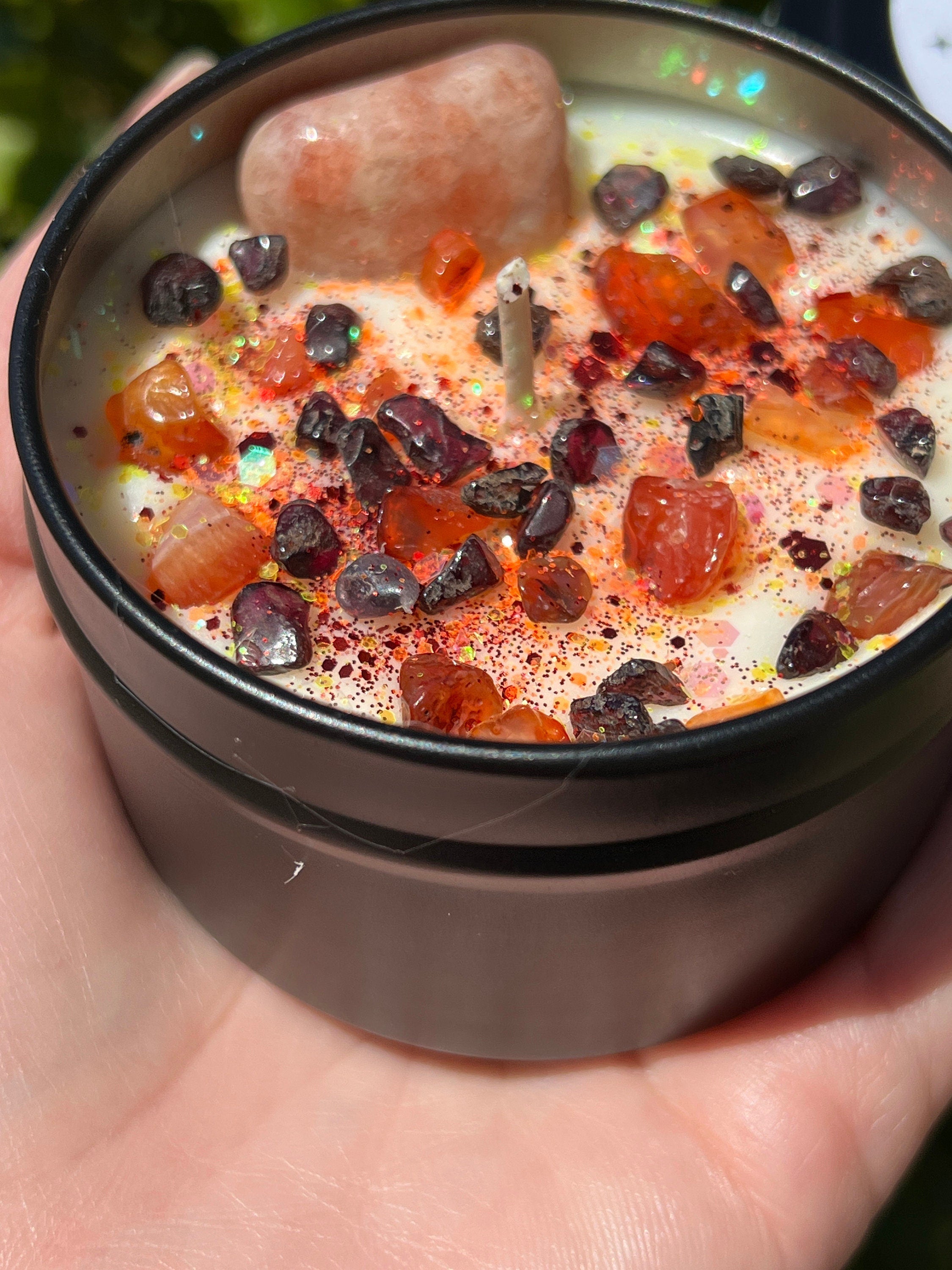 Beltane May Day Fire Festival Candle | Herbal Intention Pagan Sabbat Ritual Altar Tool Crystal Stone Scented Soy Gift Celtic Irish Beltaine
