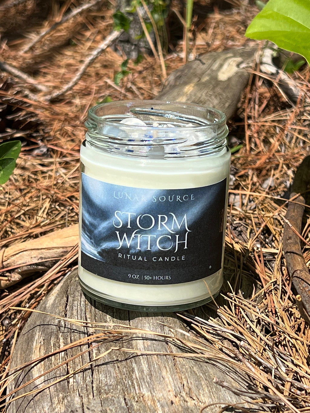 Storm Witch Candle | Weather Water Goddess Mermaid Sea Ocean Magick Witchcraft Altar Ritual Spell Gift Crystal Herbal Intention Candle Magic