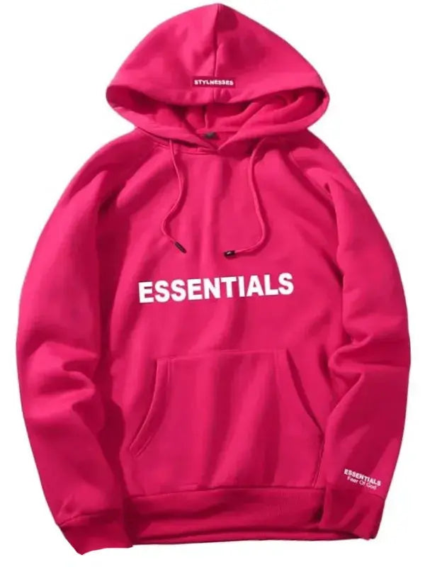 Fear Of God Essentials Pink Hoodie