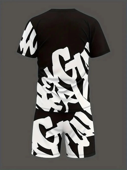 2026 Men's Street Casual 3D Letter Suit