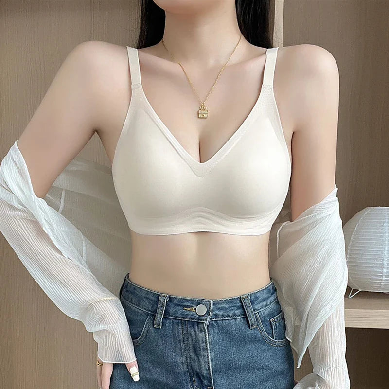 Seamless Underwear For Women With Push-up, No Rims, Soft Support Sports Bra