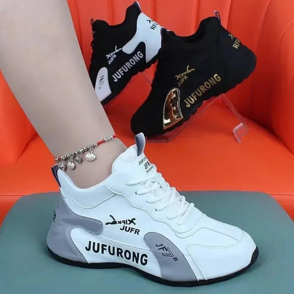Sneakers  Breathable Ladies Mesh Lace Up Sports Platform Shoes for Women
