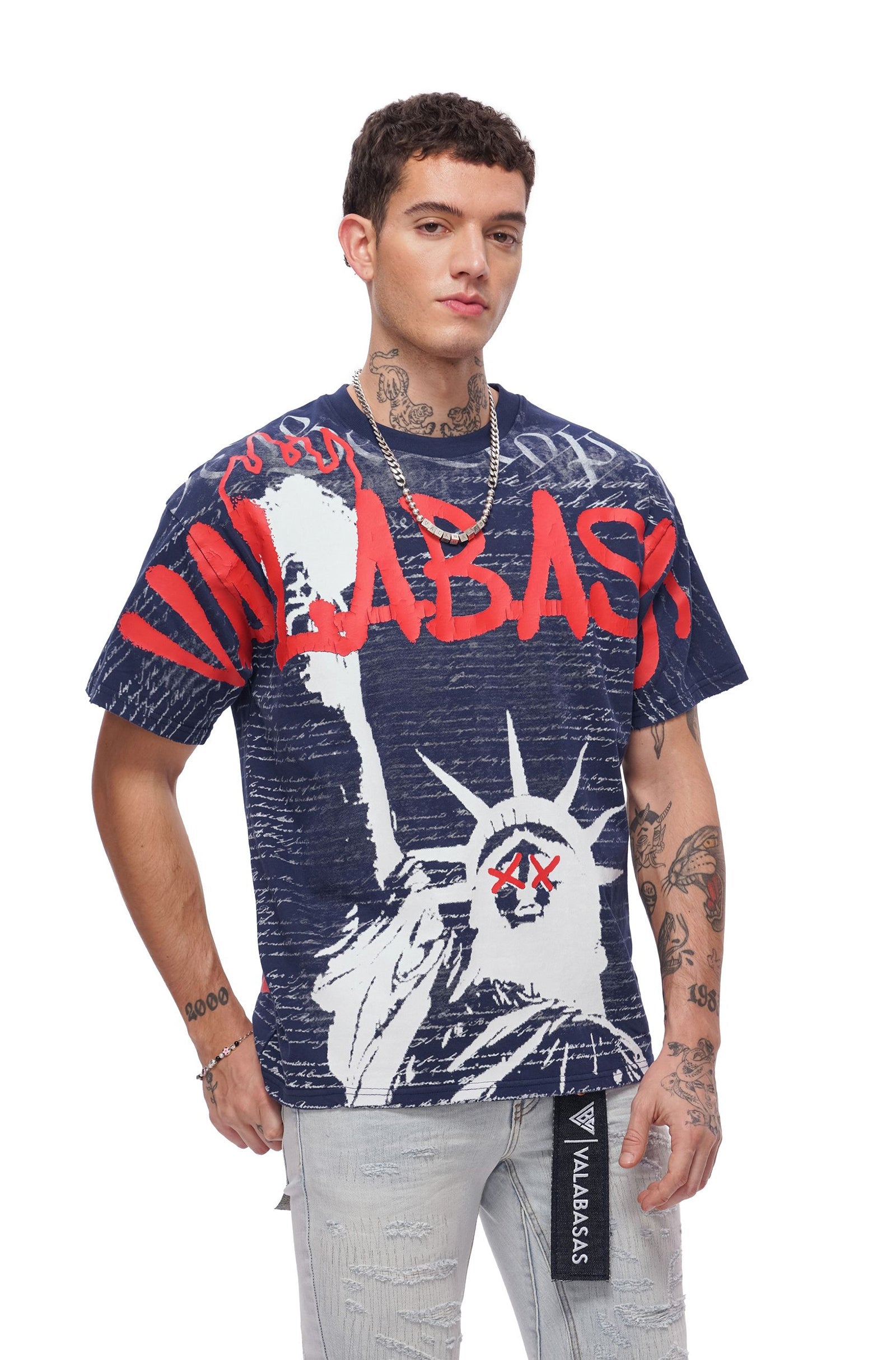 Valabasas Freedom Tee - Navy Blue