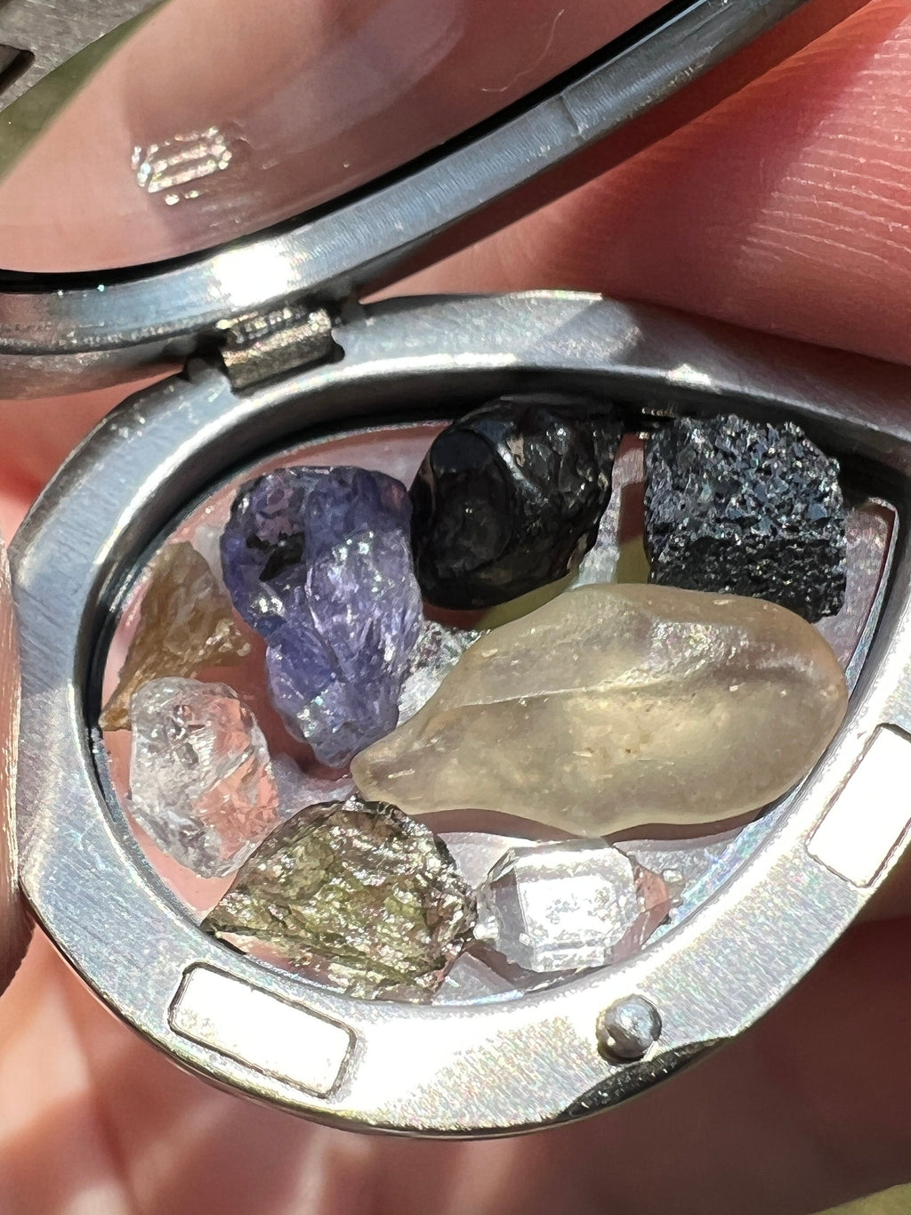 Moldavite Libyan Desert Glass Brookite Herderite Phenacite Natrolite Tibetan Tektite Tanzanite Herkimer Synergy 12 Pendant Jewelry Necklace
