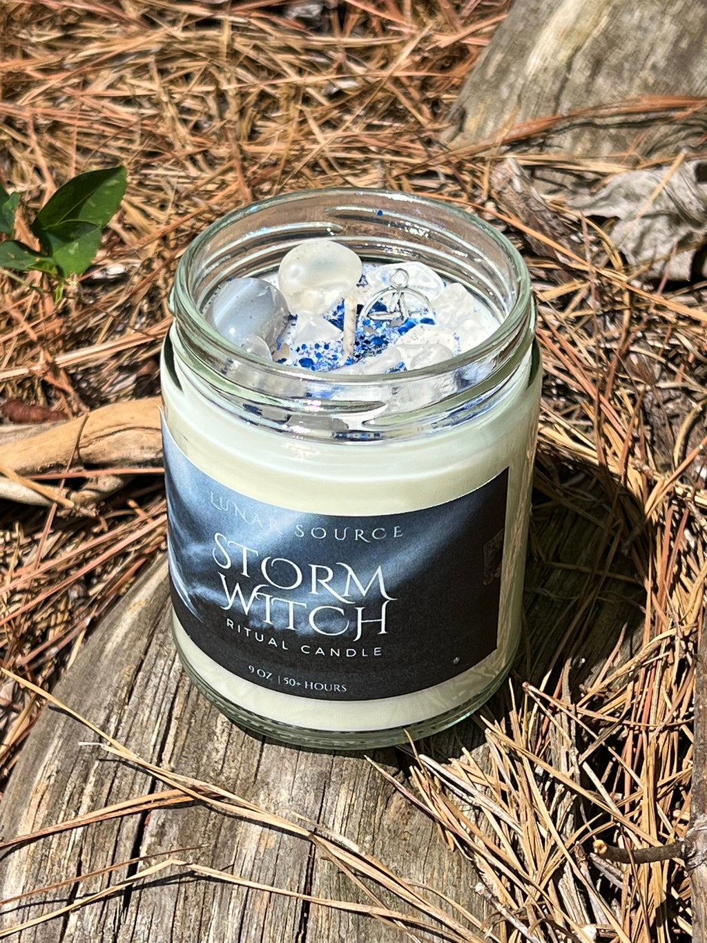 Storm Witch Candle | Weather Water Goddess Mermaid Sea Ocean Magick Witchcraft Altar Ritual Spell Gift Crystal Herbal Intention Candle Magic
