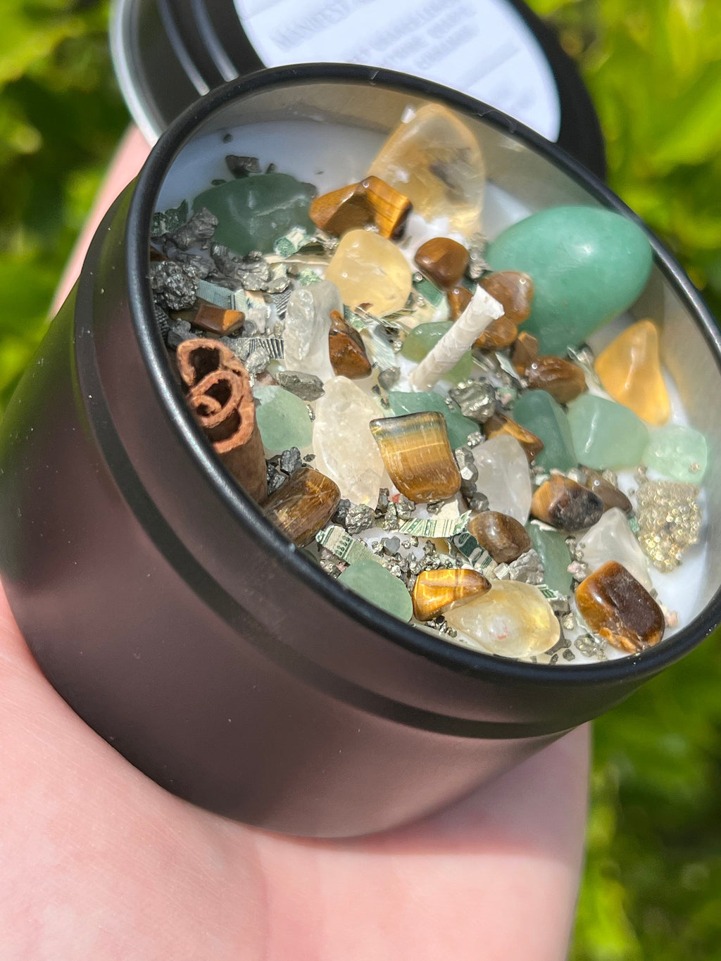 Rich Witch Manifestation Money Magick Intention Candle | Ritual Altar Crystal Spell Infused Scented Witchy Gift Wealth Abundance Prosperity