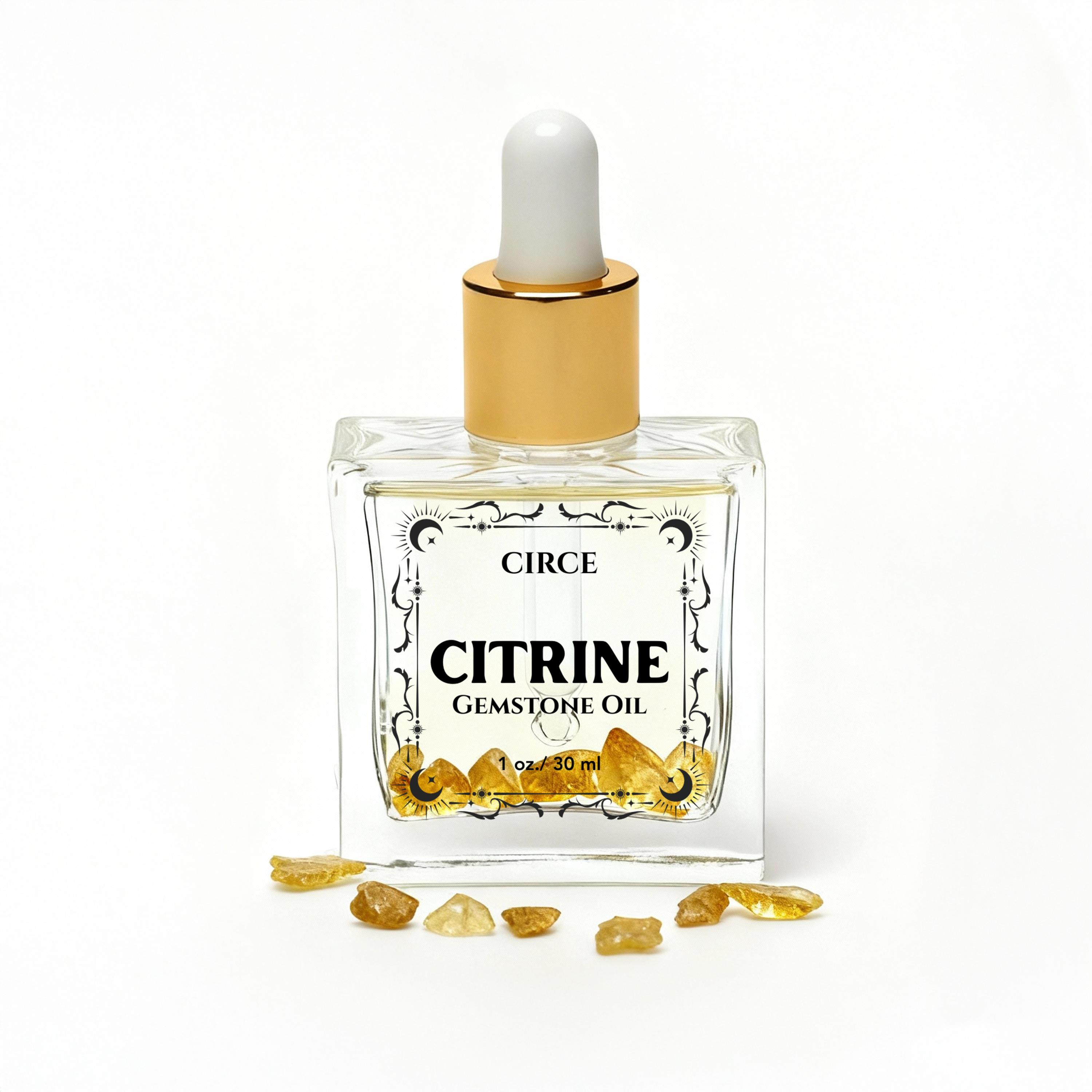 Crystal Body Oil Trio – Rose Quartz, Citrine & Obsidian Discovery Set