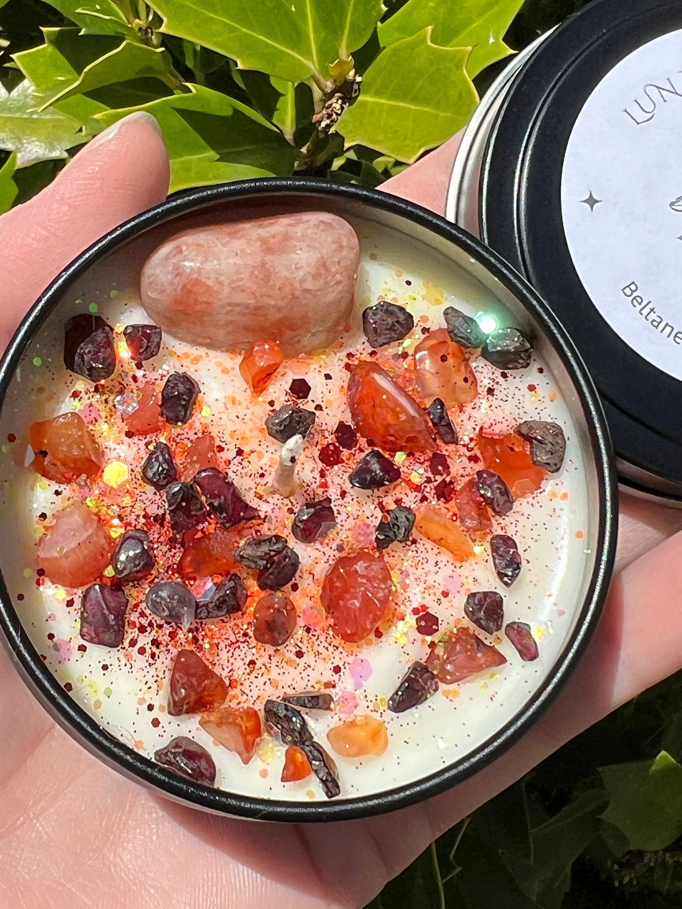 Beltane May Day Fire Festival Candle | Herbal Intention Pagan Sabbat Ritual Altar Tool Crystal Stone Scented Soy Gift Celtic Irish Beltaine