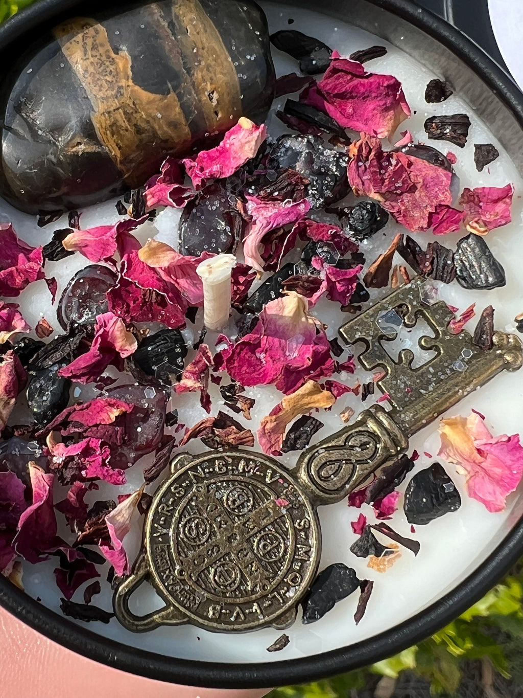 Hekate Dark Moon Goddess Candle | Hecate Witchcraft Pagan Queen Crossroad Keys Witches Witchcraft Herbal Intention Spell Ritual Altar Gift