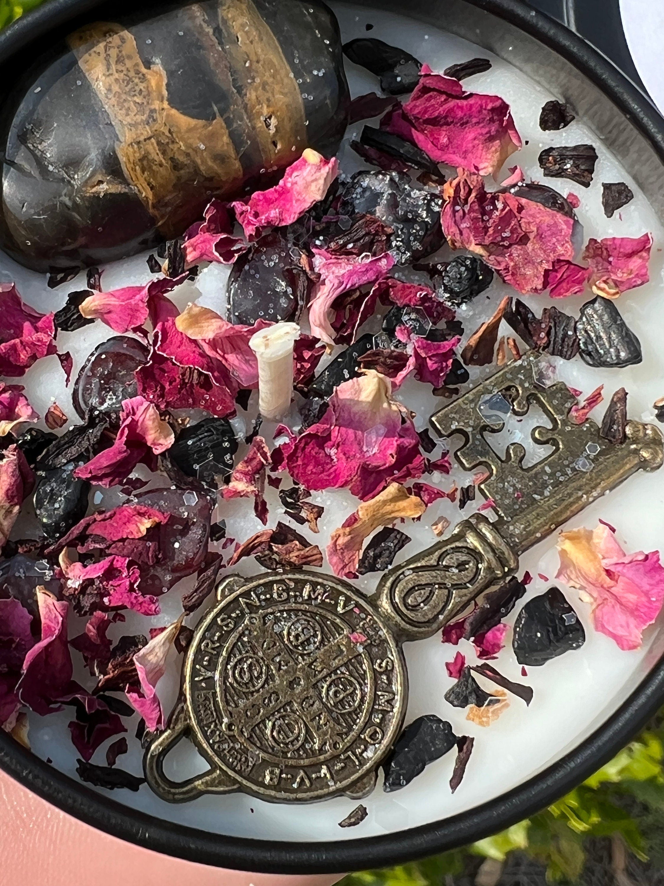 Hekate Dark Moon Goddess Candle | Hecate Witchcraft Pagan Queen Crossroad Keys Witches Witchcraft Herbal Intention Spell Ritual Altar Gift