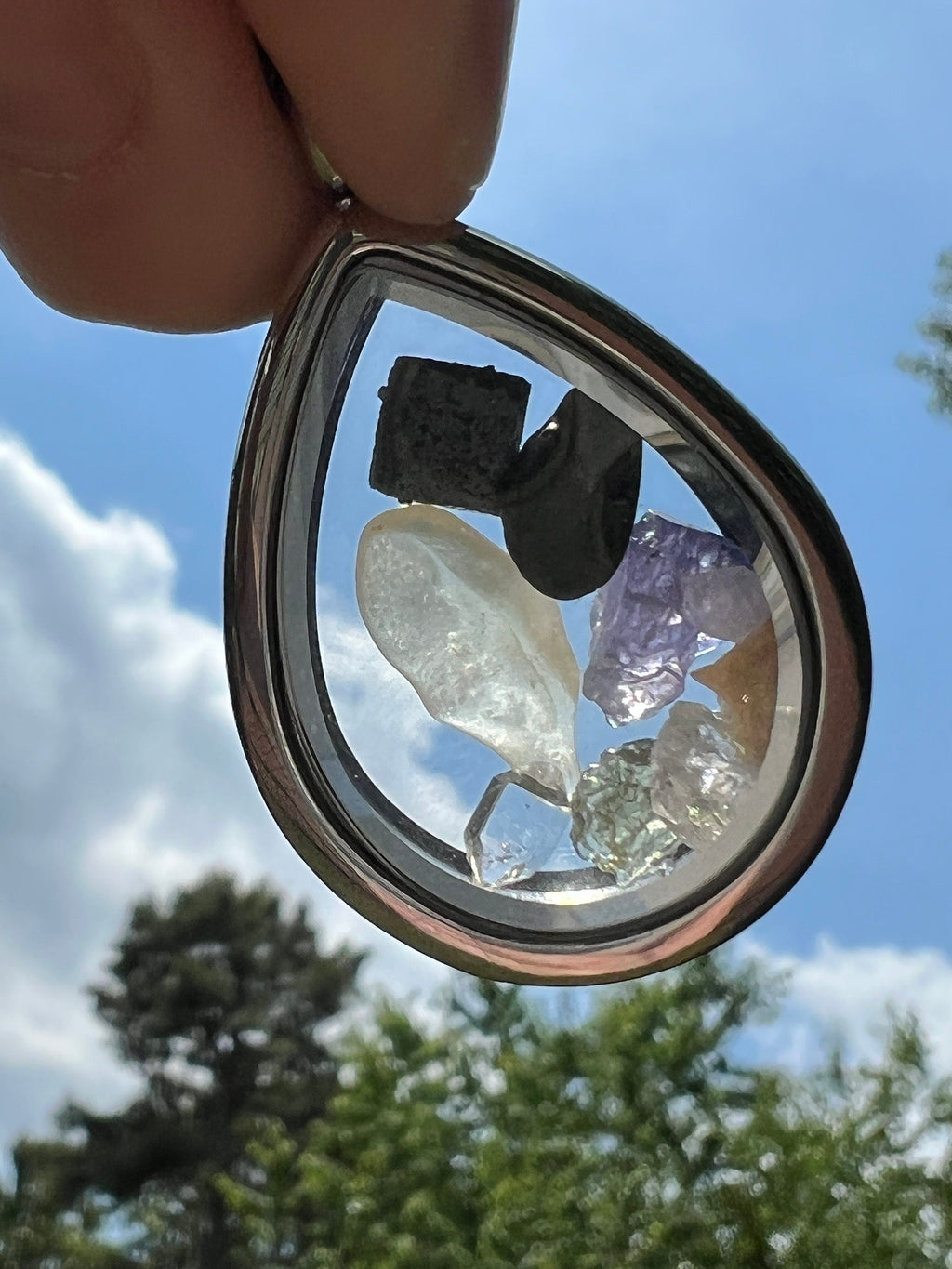 Moldavite Libyan Desert Glass Brookite Herderite Phenacite Natrolite Tibetan Tektite Tanzanite Herkimer Synergy 12 Pendant Jewelry Necklace