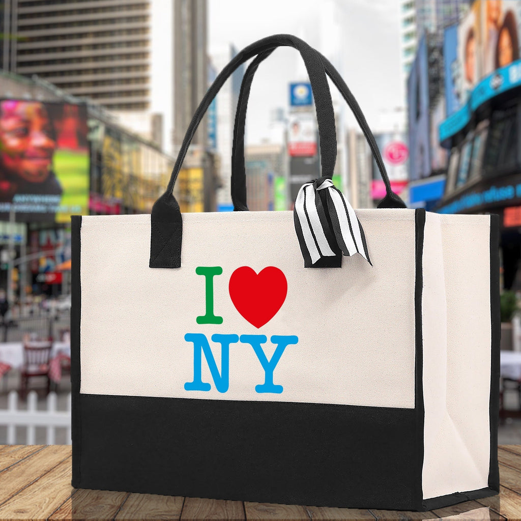 New York Cotton Canvas Tote Bag NY Travel Vacation Tote Employee and Client Gift NYC Wedding Favor Birthday Welcome Tote Bag Bridesmaid Gift
