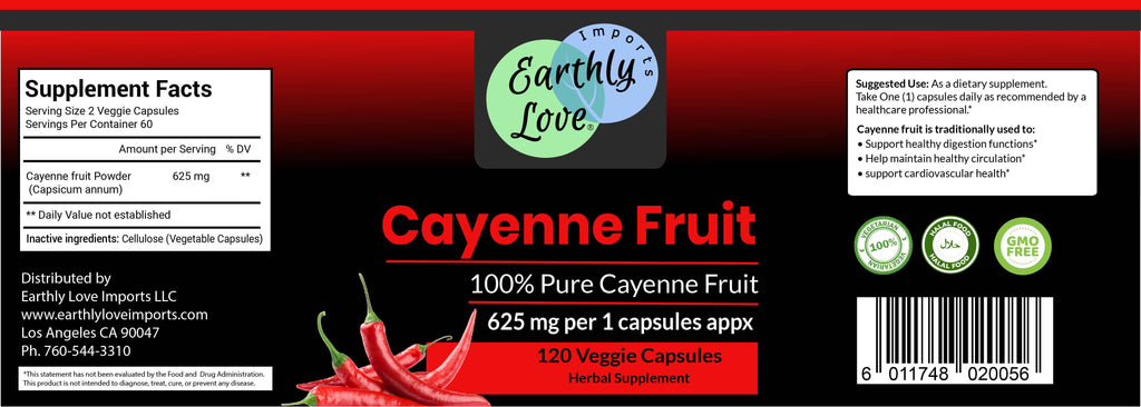 Cayenne Fruit Capsules (Vegetarian, Powder)