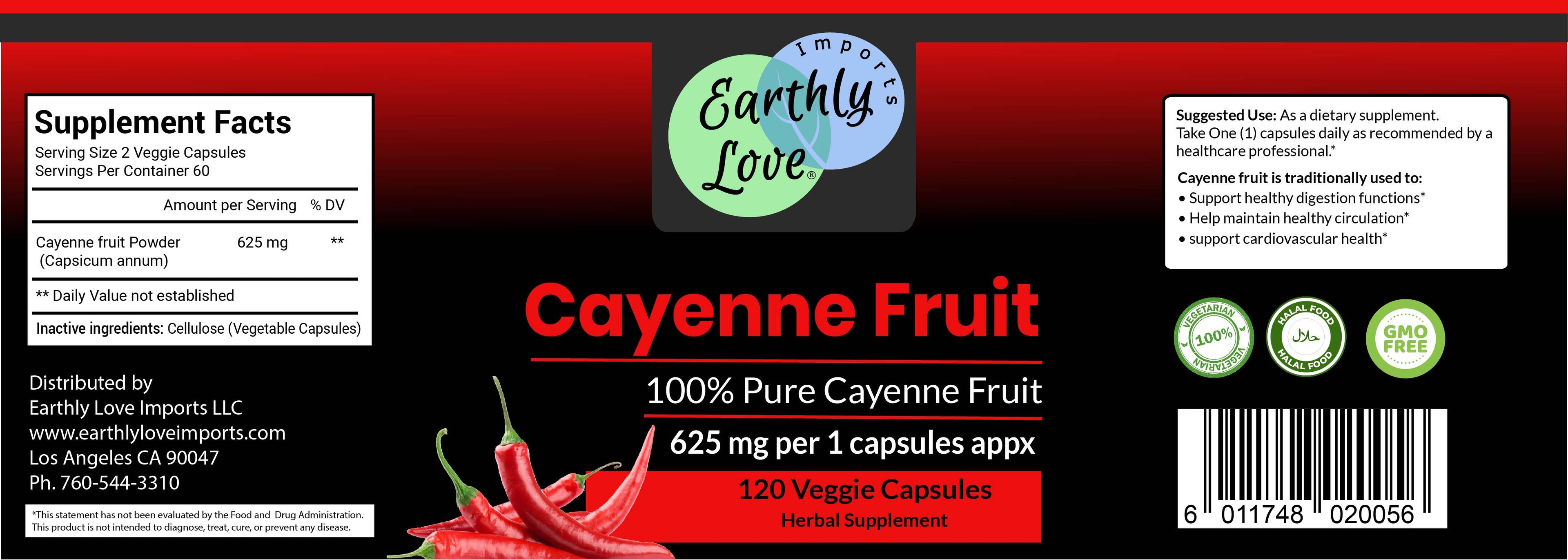 Cayenne Fruit Capsules (Vegetarian, Powder)