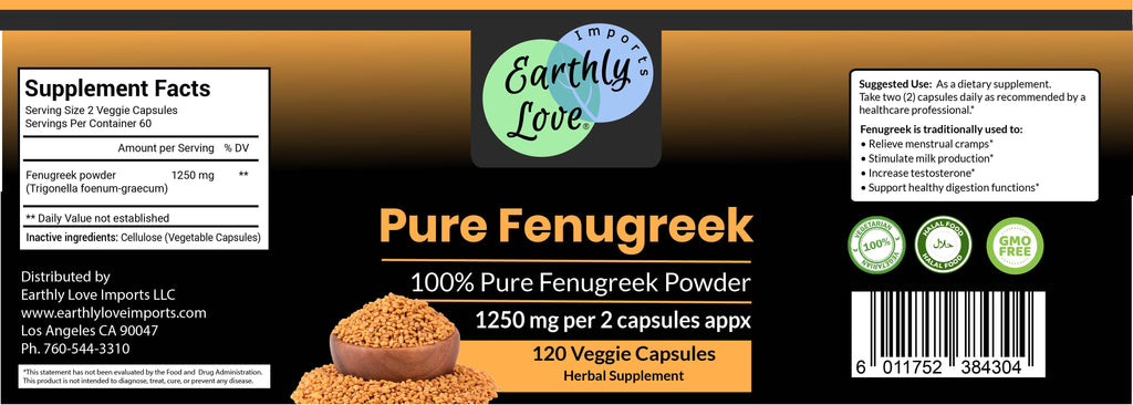 Fenugreek Capsules (Vegetarian, Powder)