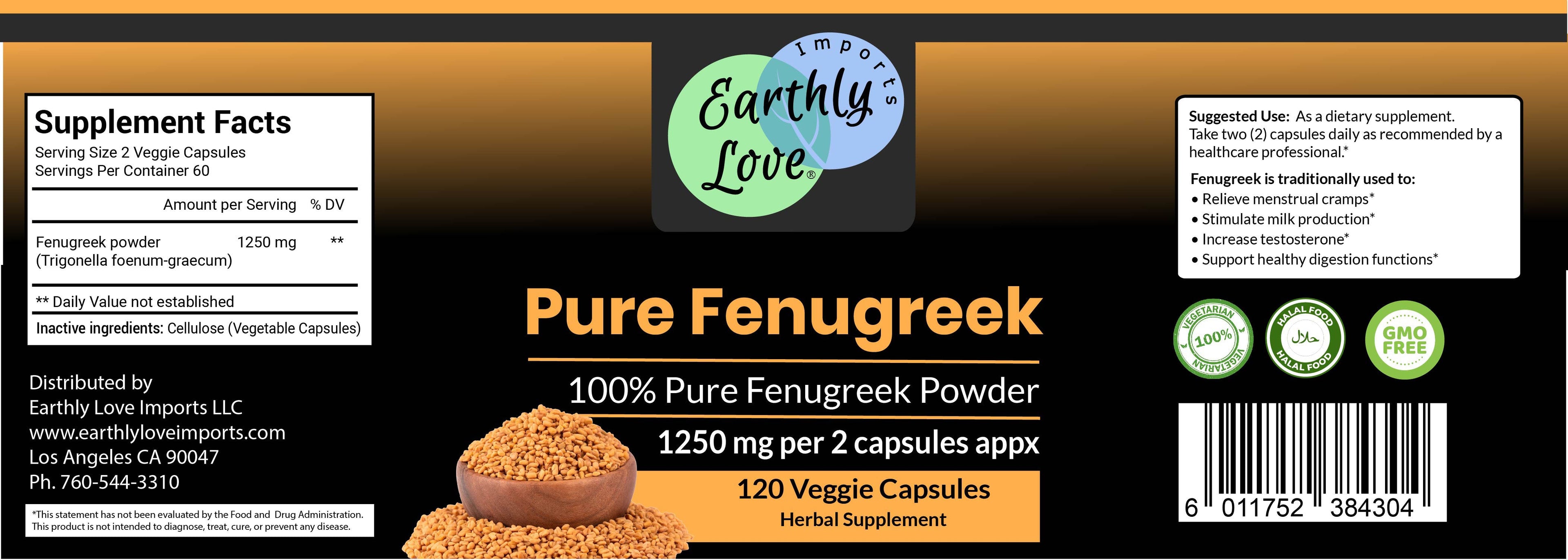 Fenugreek Capsules (Vegetarian, Powder)