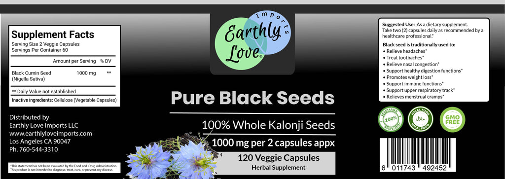 Black Seed Capsules (Vegetarian, Full Herb)