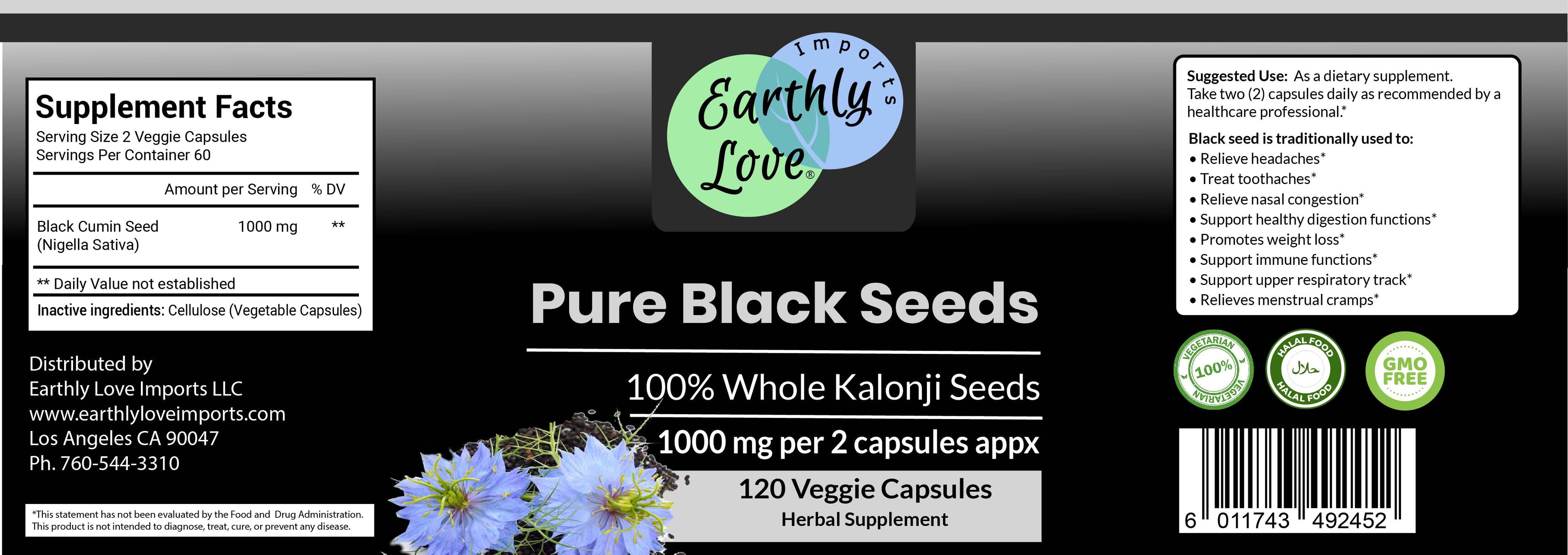 Black Seed Capsules (Vegetarian, Full Herb)